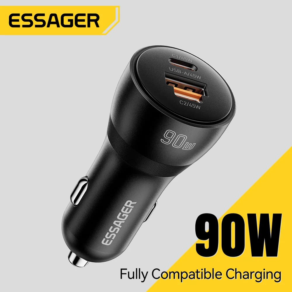 90W USB Type-C PD kiirlaadija autosse