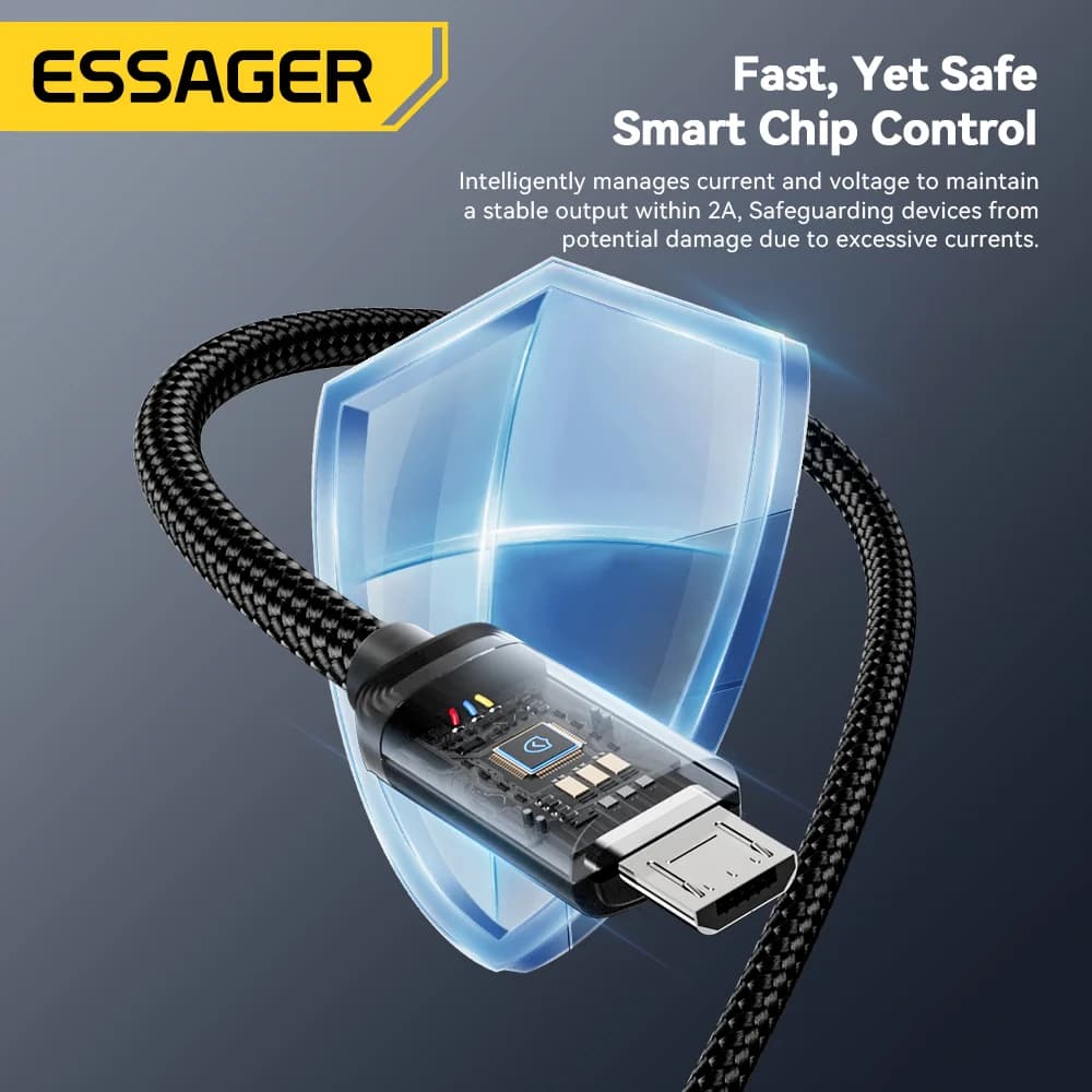 2-in-1 USB Type-C ja Micro USB kiirlaadimiskaabel