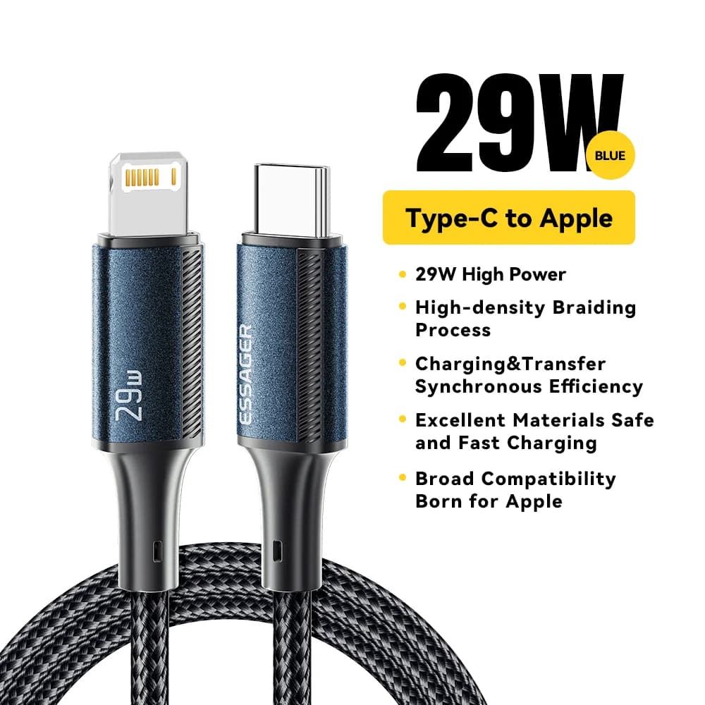 29W USB-C Lightning kiirlaadimise ja andmeedastuse kaabel