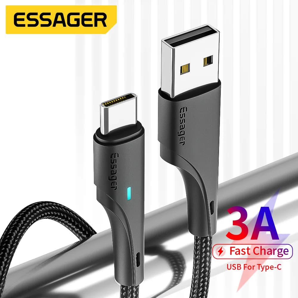 3A USB-A - USB-C kiirlaadimise kaabel