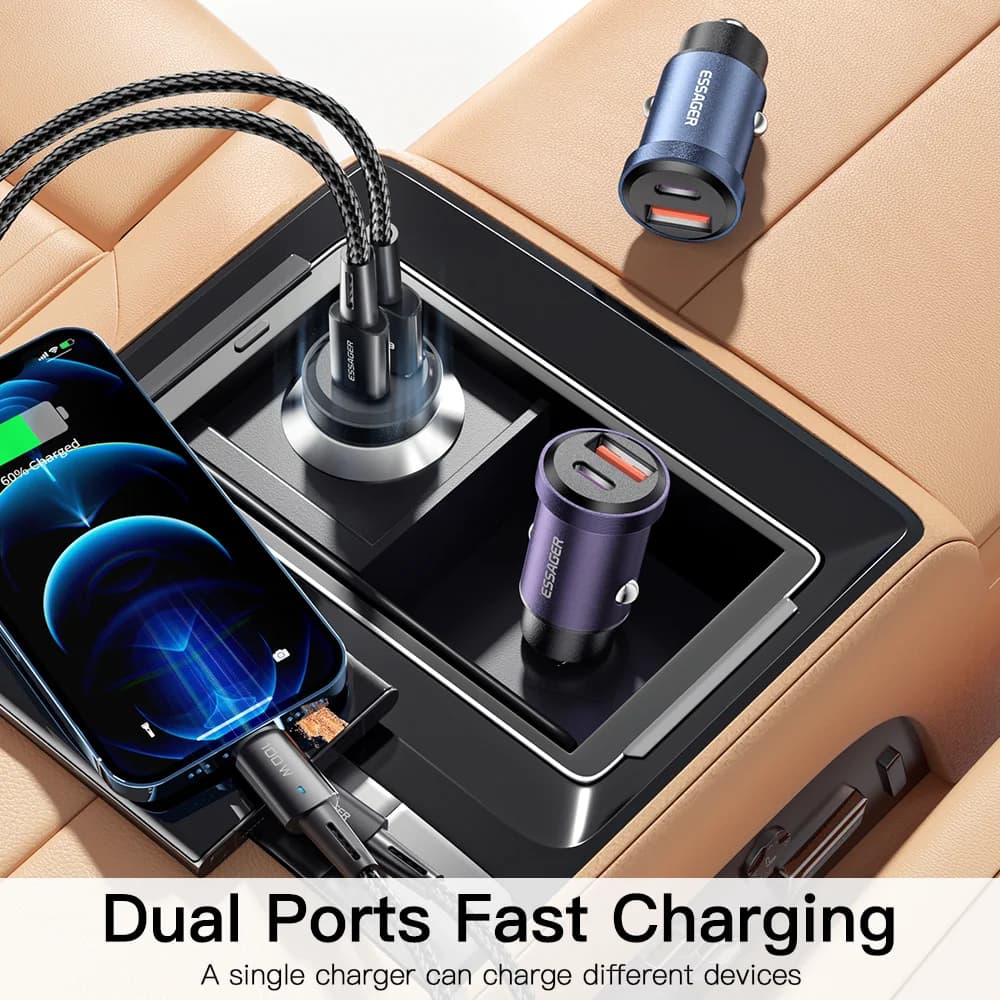 30W USB-C autoslaadija, Quick Charge 4.0