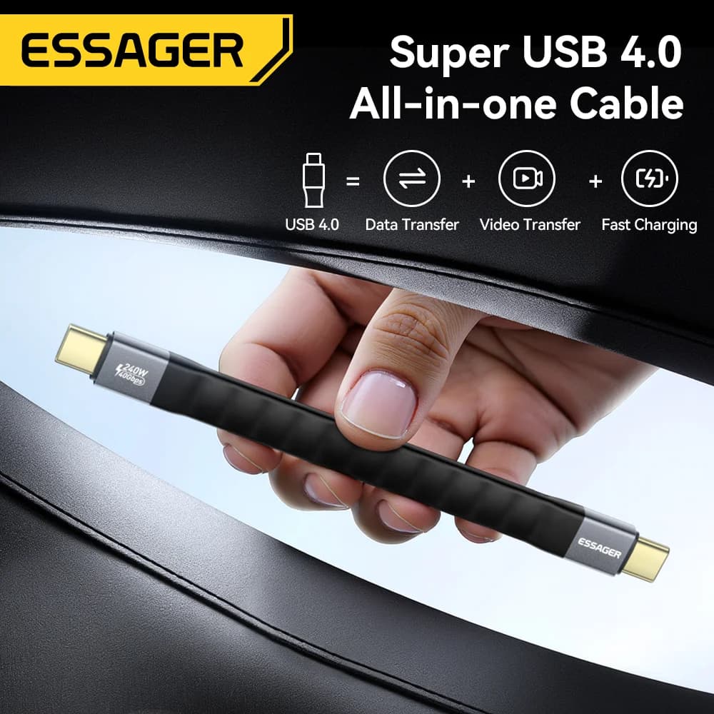 USB 4.0 Type-C kaabel, 240W PD, 8K video