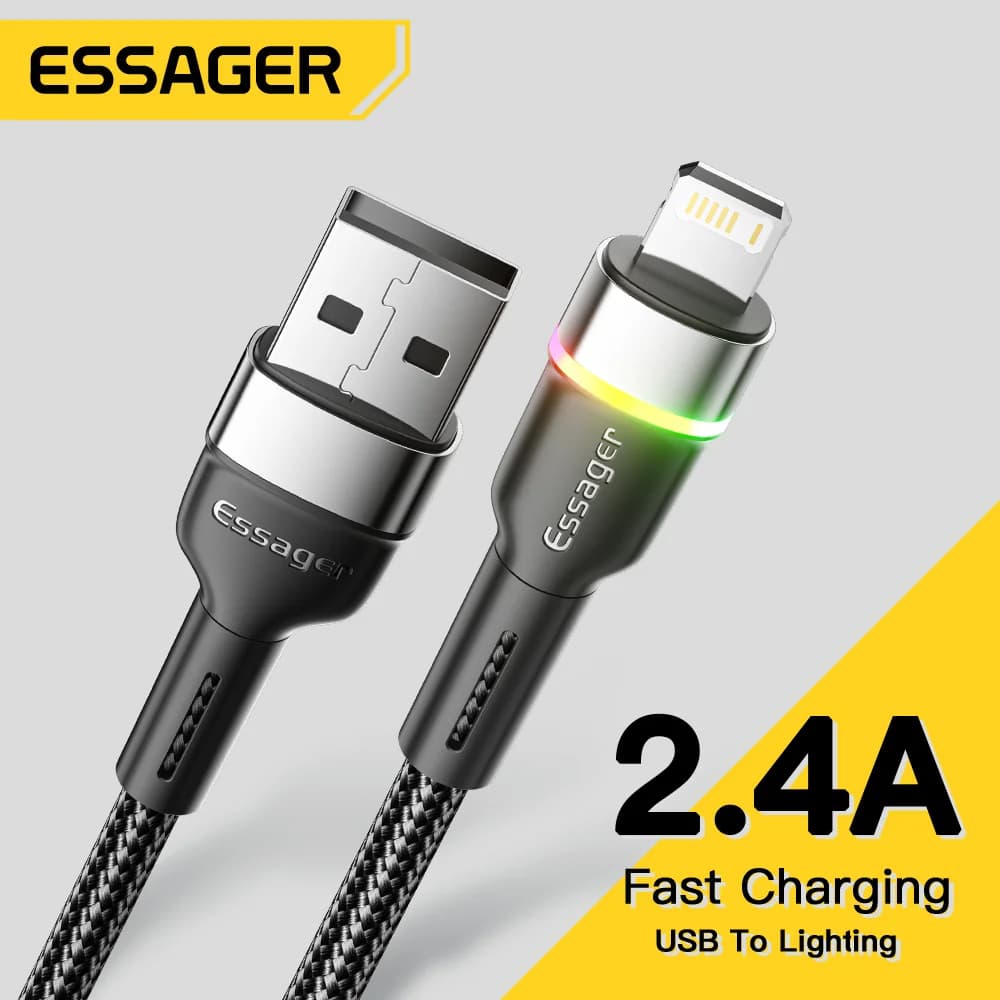 LED USB kiirlaadimise andmekaabel iPhoneile