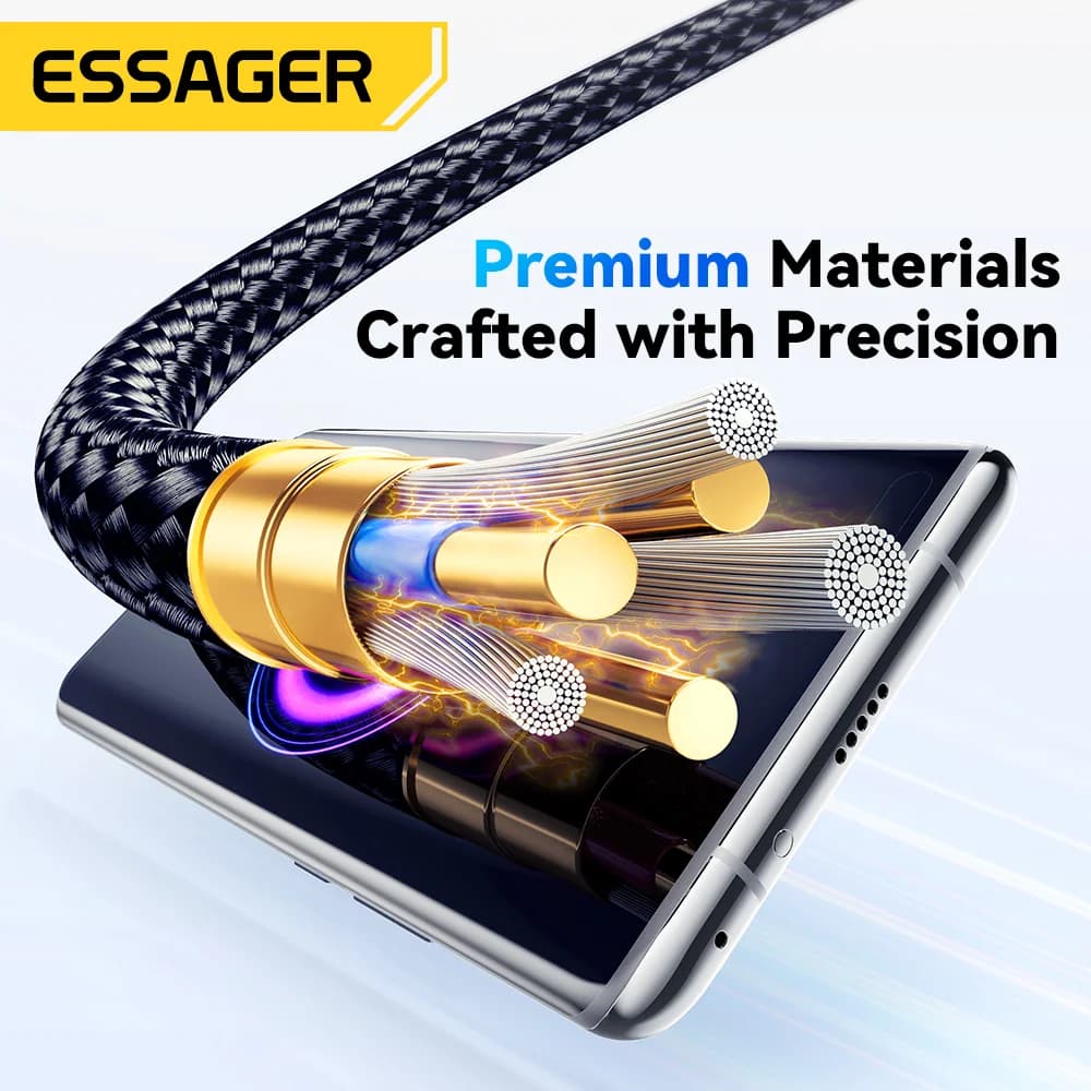 120W USB-C kiirlaadimiskaabel LED-ekraaniga