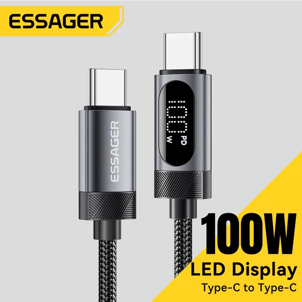 100W USB-C kuni USB-C kiirlaadimiskaabel