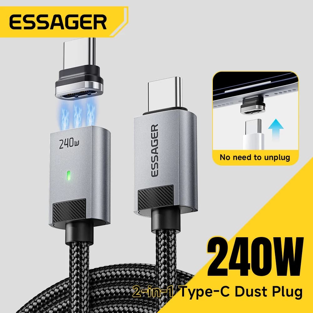 240W magnetiline USB-C kuni USB-C laadimiskaabel