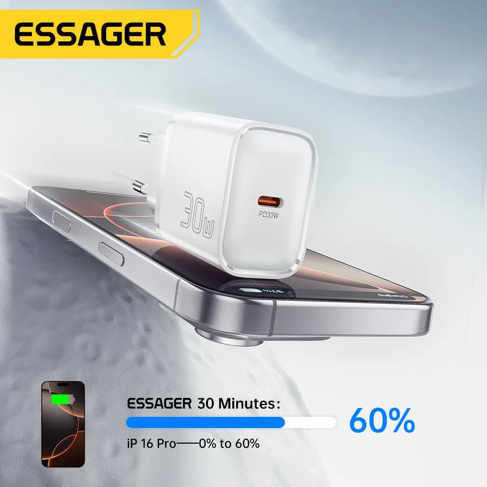 30W Mini USB-C PD kiirlaadija
