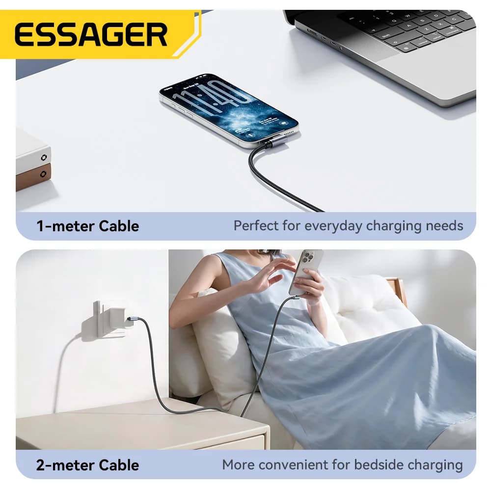 Elbow 100W USB-C kuni USB-C kiirlaadimiskaabel