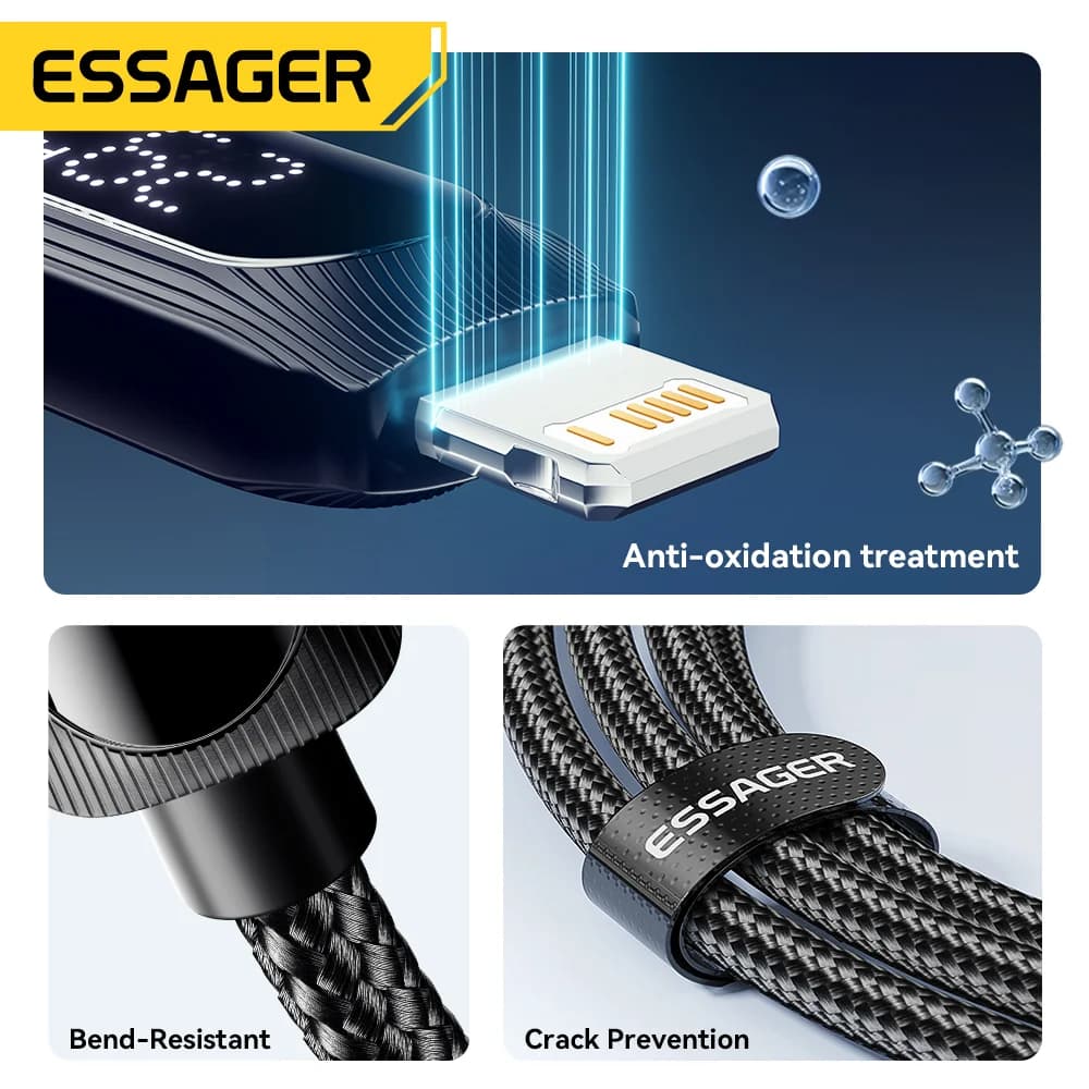 29W USB-C Lightning kaabel digitaalse ekraaniga