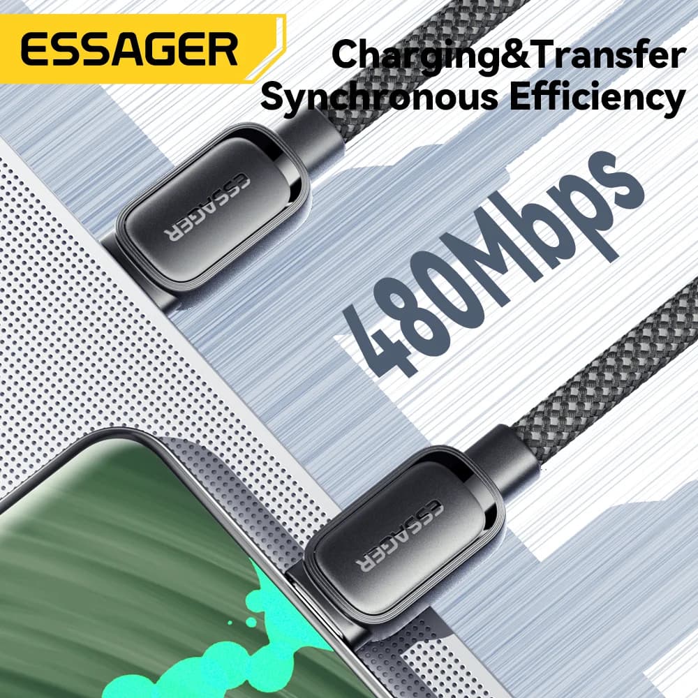 100W magnetiline kokkupandav USB-C kuni USB-C kaabel