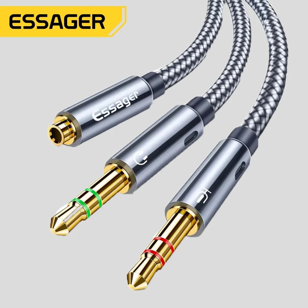 3.5mm helijagur Y-adapter kaabel