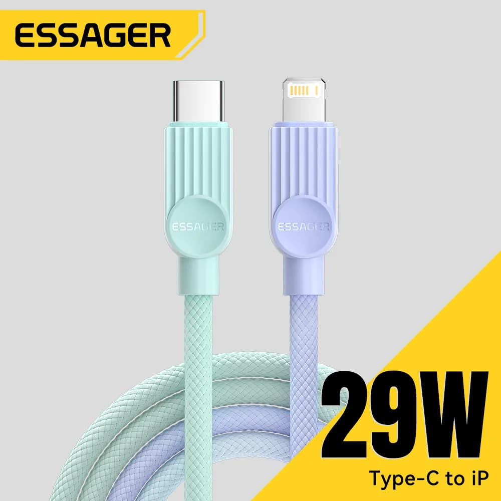 Värviline USB-C Lightning kiirlaadimiskaabel