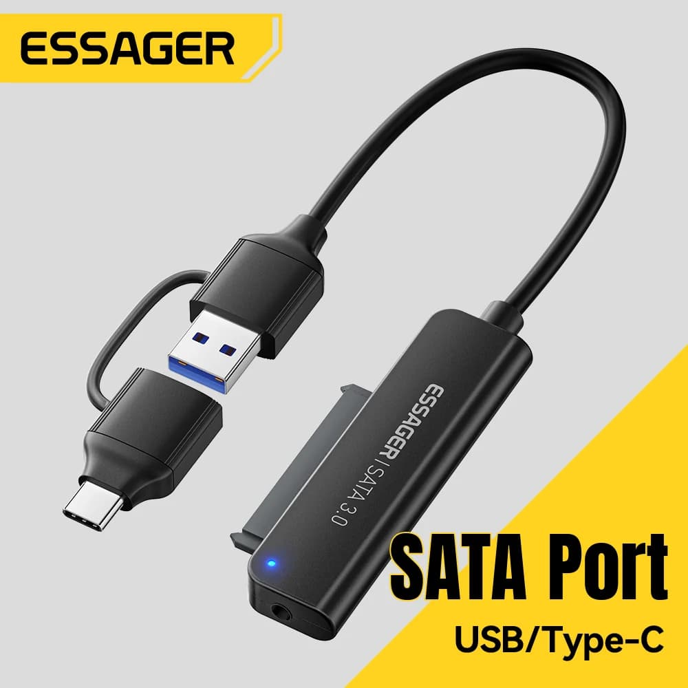 2-in-1 SATA USB 3.0/Type-C adapter, 2,5"