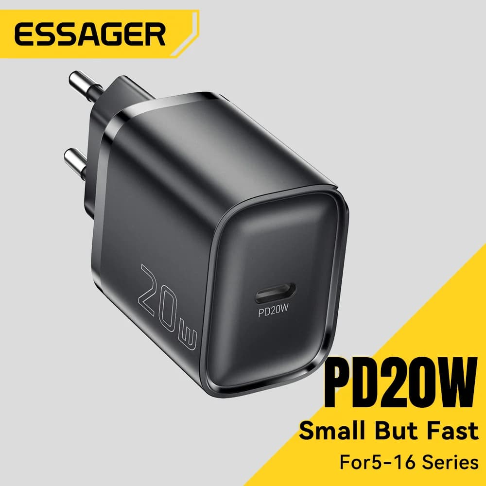 Mini 20W USB-C PD kiirlaadur seinakontaktile