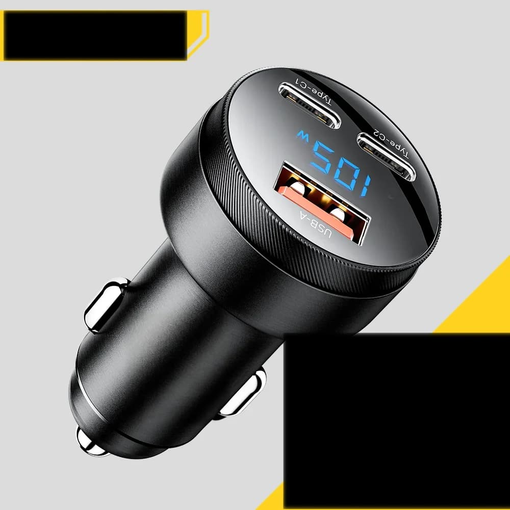 105W USB autoadapter QC4.0 PD kiirlaadimine