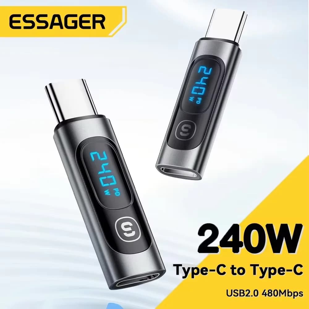 USB-C kuni USB-C OTG adapter digitaalse ekraaniga