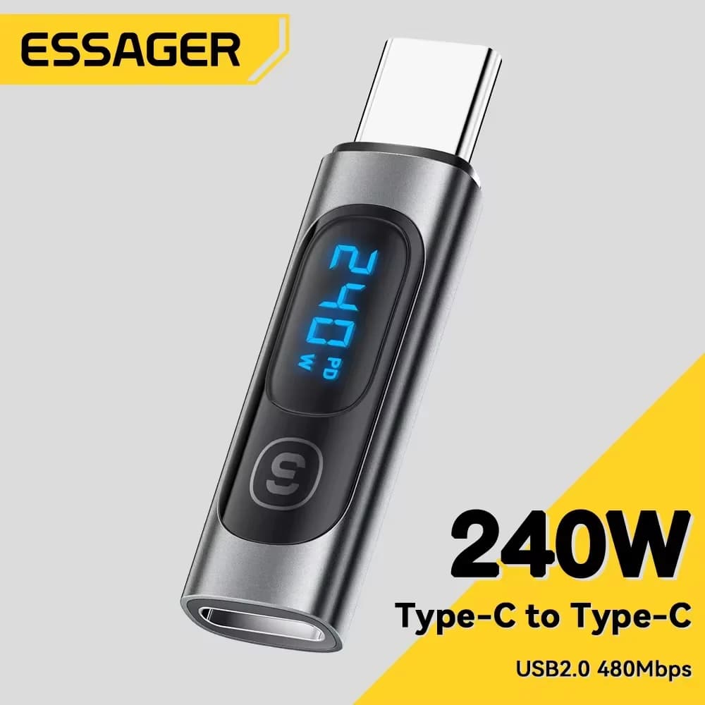 USB-C kuni USB-C OTG adapter digitaalse ekraaniga