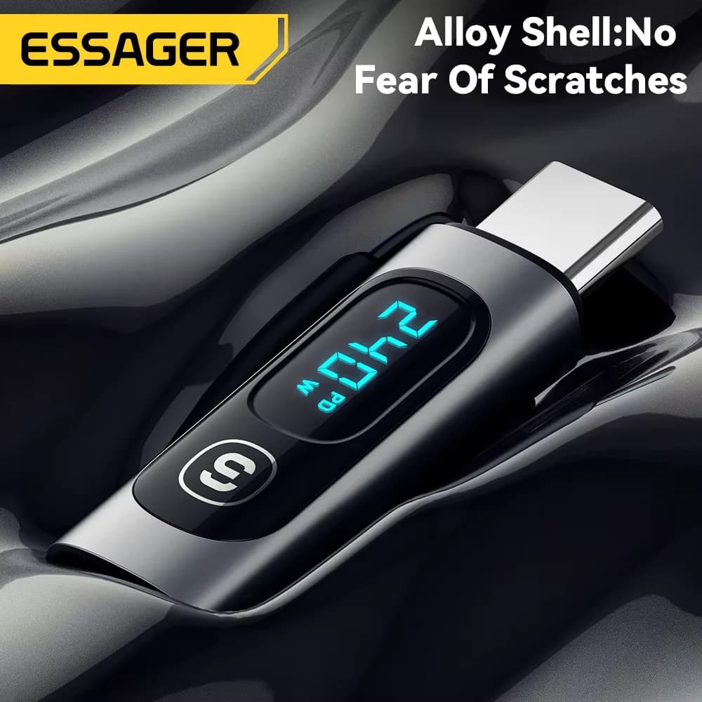 USB-C kuni USB-C OTG adapter digitaalse ekraaniga
