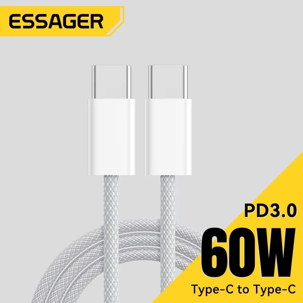 60W USB-C USB-C kiirlaadimise andmekabel