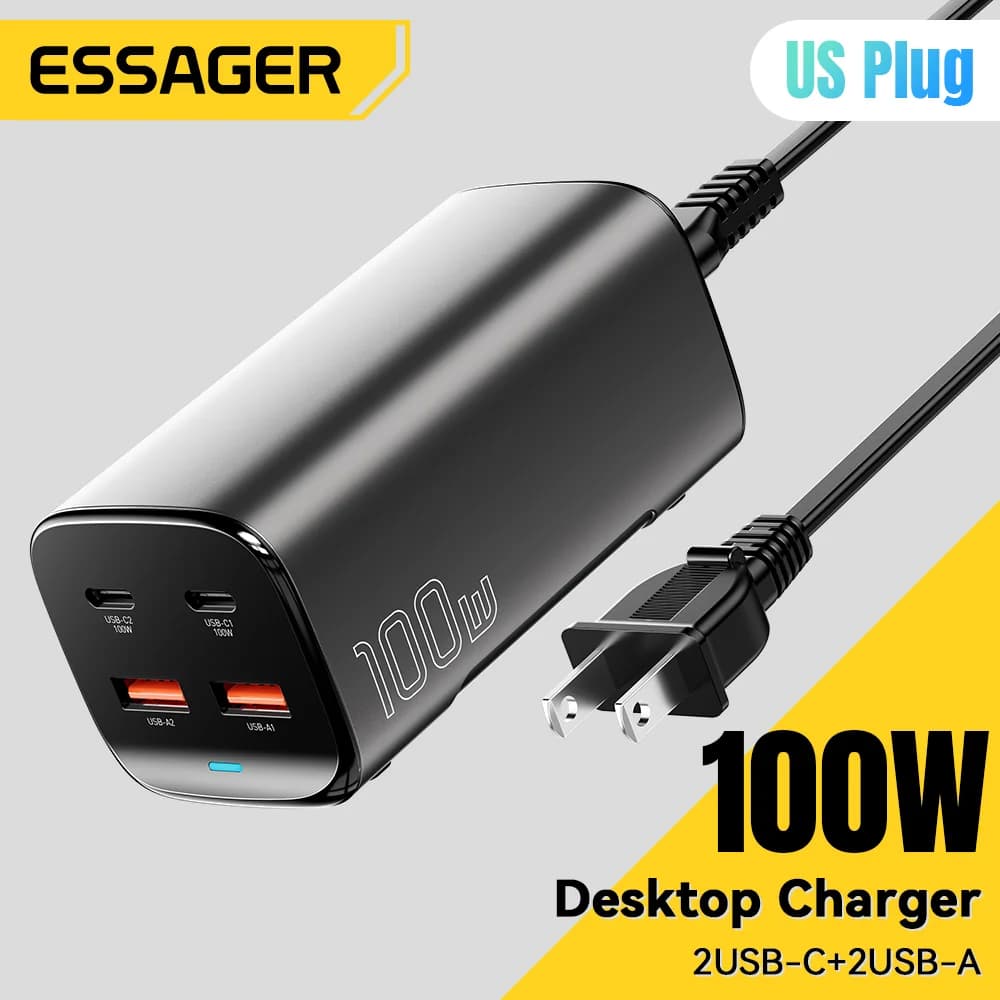 100W 4-in-1 GaN lauaarvuti laadija