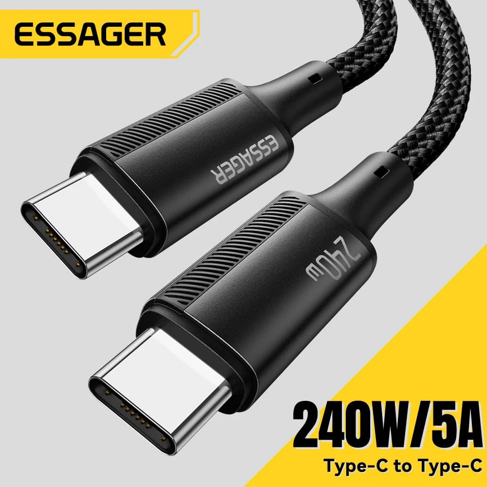 240W USB-C kuni USB-C PD 3.1 ülikiire laadimiskaabel
