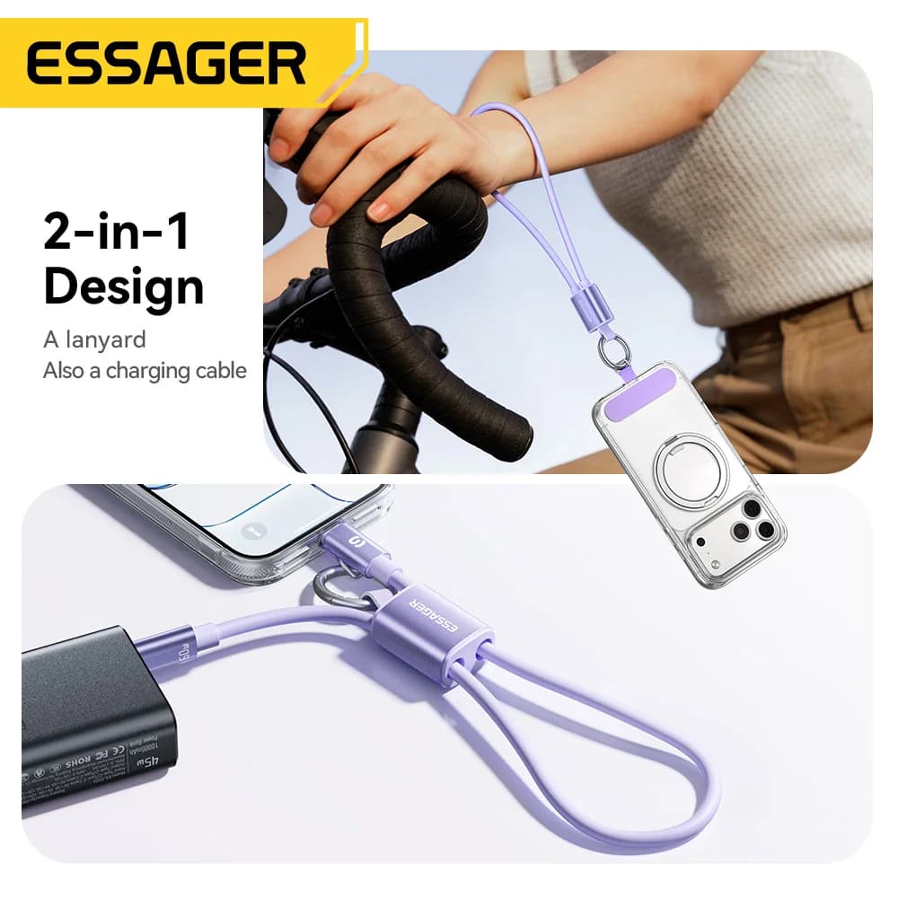 60W lühike USB-C - USB-C rihmakabel