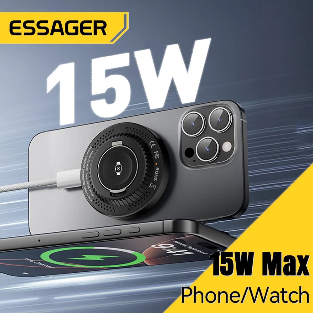 2-in-1 15W magnetiline juhtmevaba laadija koos alusega