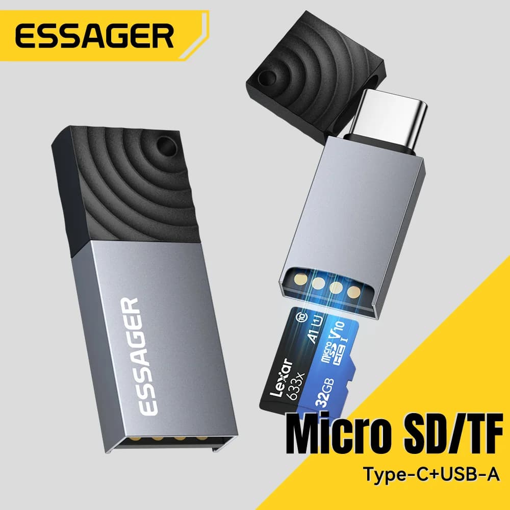 2-in-1 USB-C ja USB 2.0 mälukaardiluger